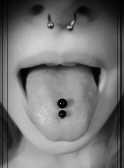 Double Tongue piercing