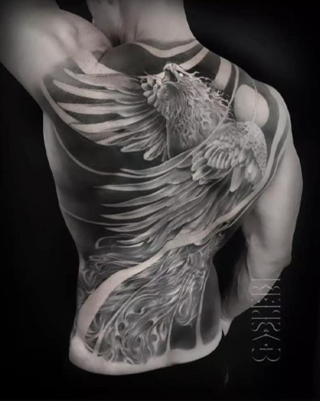 phoenix tattoo backpiece